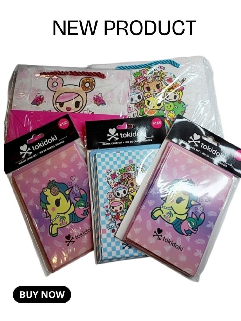 NEW Tokidoki Vibrant Gift Bags & Blank Cards Envelope Bundle